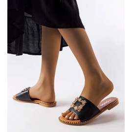 Miriams schwarze verzierte Flip-Flops 2