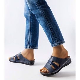 Blaue leichte Keilpantoffeln von Oliwia 1