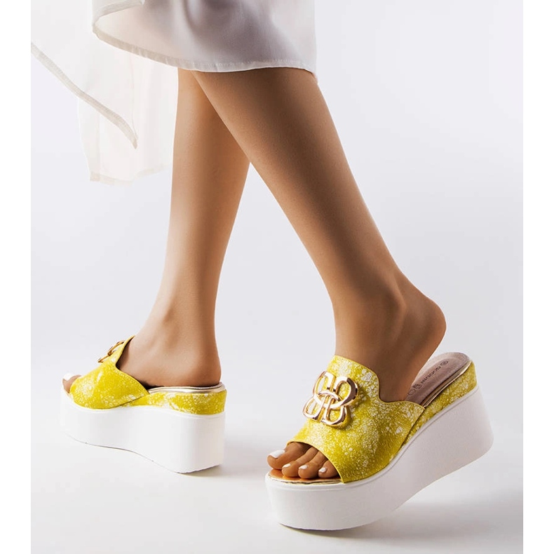 Goodin Gelbe Havanna-Keilsandalen 2