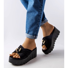 Goodin Schwarze Keilpantoffeln von Laura für Damen 1