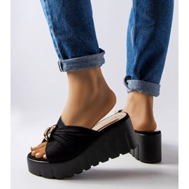 Goodin Schwarze Keilpantoffeln von Laura für Damen 2