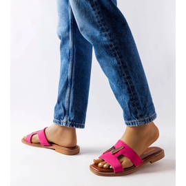 Rosa flache Pantoletten von Leyra 2