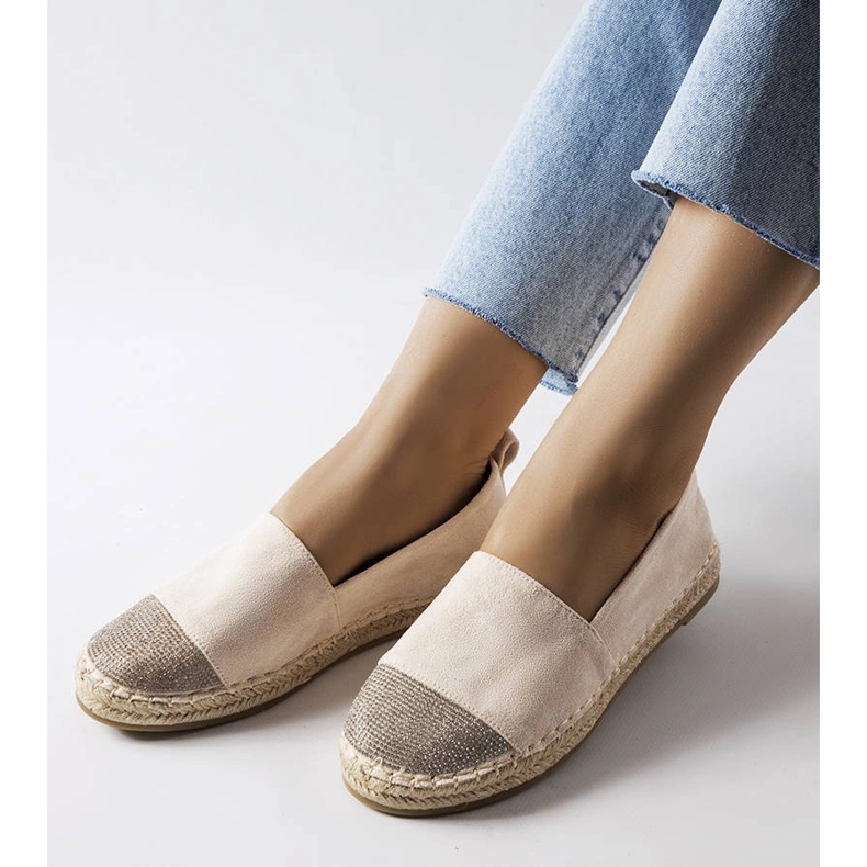 Beigefarbene Espadrille-Slipper von Magali 1