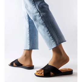 Tiana schwarze Hausschuhe 2