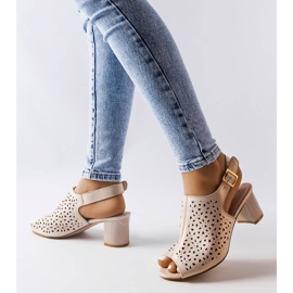 Fiamma-Sandalen mit Goldblock golden 1