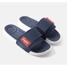 Marineblaue, verstellbare Alley-Slipper für Herren 1