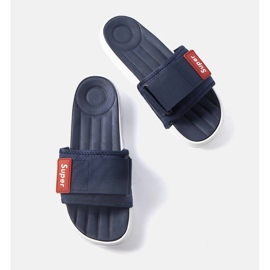 Marineblaue, verstellbare Alley-Slipper für Herren 2