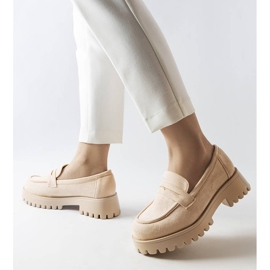 Inna Beigefarbene Öko-Wildlederschuhe von Dina 2