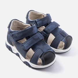 Marineblaue Sandalen mit Lederinnensohle von Millard 1