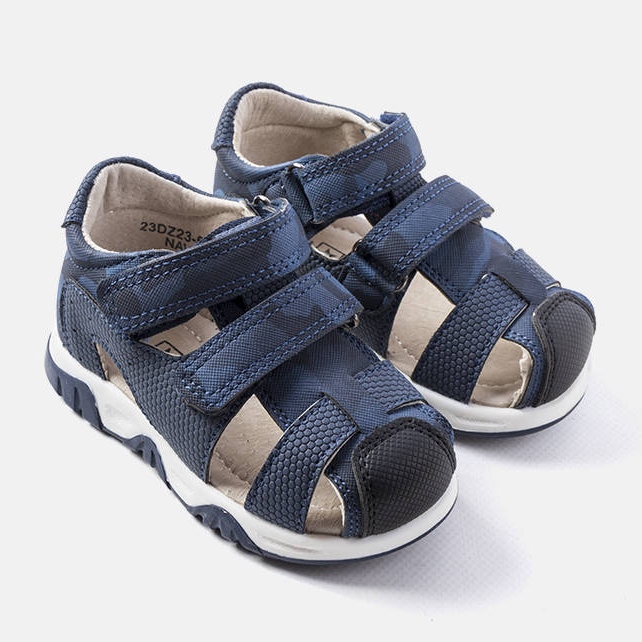 Marineblaue Sandalen mit Lederinnensohle von Millard 1