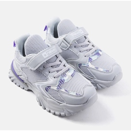 Graue Kinder-Sneaker mit Klettverschluss von Robillard 1