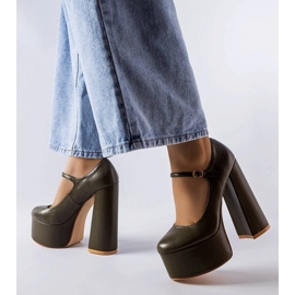 Colle grüne High-Heel-Pumps 1