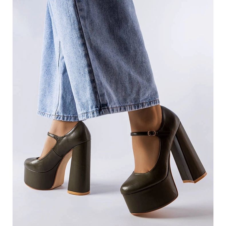 Colle grüne High-Heel-Pumps 1