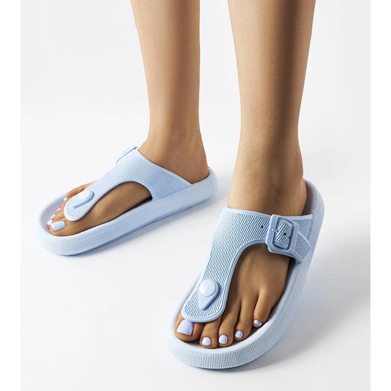 Blaue Plateausandalen von Moretti 1