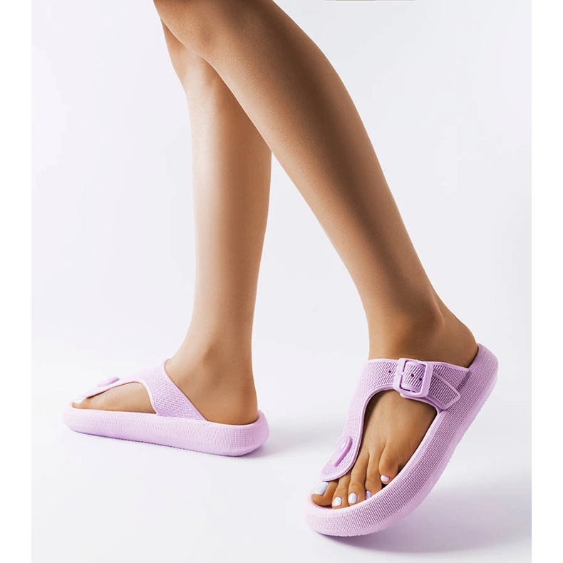 Lila Plateausandalen von Moretti violett 2