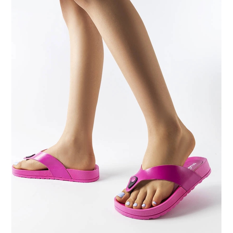 Rosa Plateau-Flip-Flops von Elide 2
