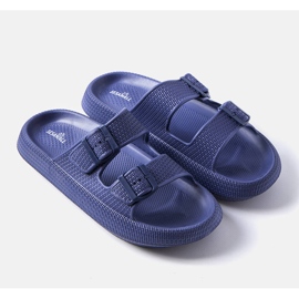 Marineblaue Herrenhausschuhe von Karersee 1