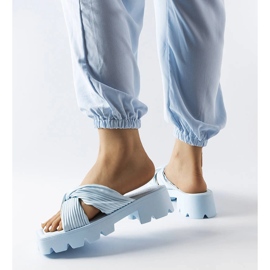 Inna Dubé-Slider mit Traktorsohle in Blau 2