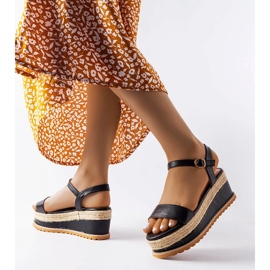 Schwarze Keilsandaletten von Access 1