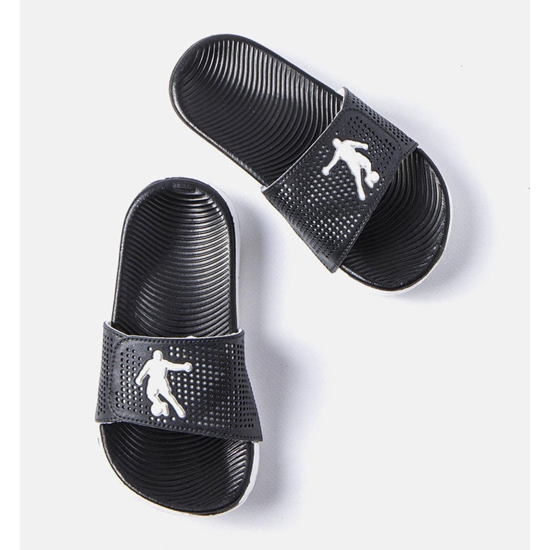 Schwarz-weiße Gummipantoffeln aus Athen 1