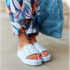 Blaue Plateausandalen von Esposito 1