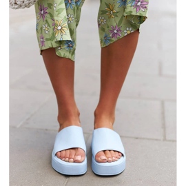 Blaue Plateausandalen von Orsola 1