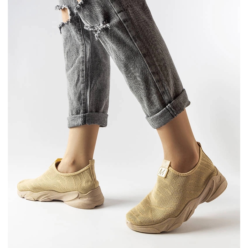 Dunkelbeige Textil-Sneaker von Aaron 1