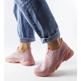 Rosa Textil-Sneaker von Aaron 1