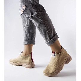 Dunkelbeige Slip-On-Sneaker von Greco 1