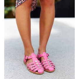 Rosa Sandalen mit Strasssteinen von Gaetano 2