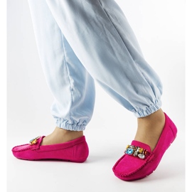 Rosafarbene Slipper mit Ledersohle von Bertrand 1