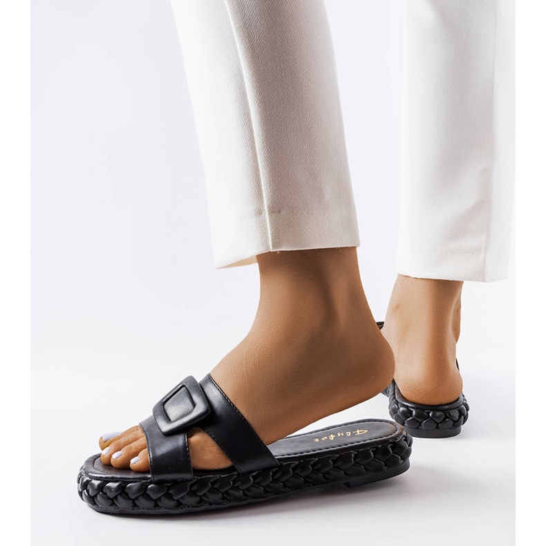 Schwarze Plateausandalen von Francesco 2