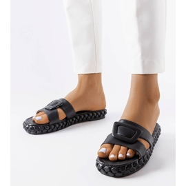 Schwarze Plateausandalen von Francesco 1