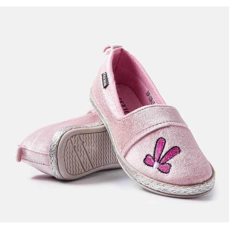 Rosa Velours-Ballerinas von Patria 2