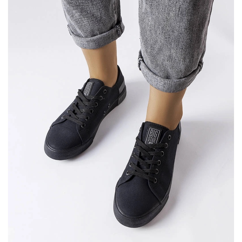 Schwarze Turnschuhe Big Star LL274038 1