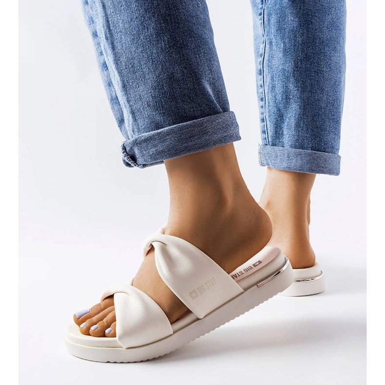 Weiße Hausschuhe Big Star LL274A121 2