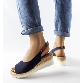 Marineblaue Keilsandalen Big Star JJ276046 1