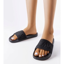 Schwarze Big Star-Hausschuhe LL274A158 1