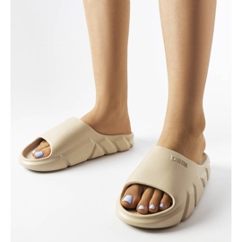 Beigefarbene Big Star-Hausschuhe LL274593 1