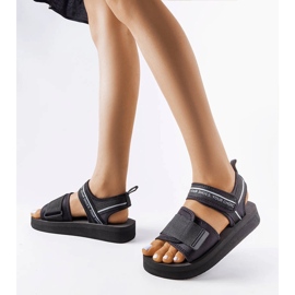 Schwarze Schaumstoffsandalen von Big Star LL274784 1