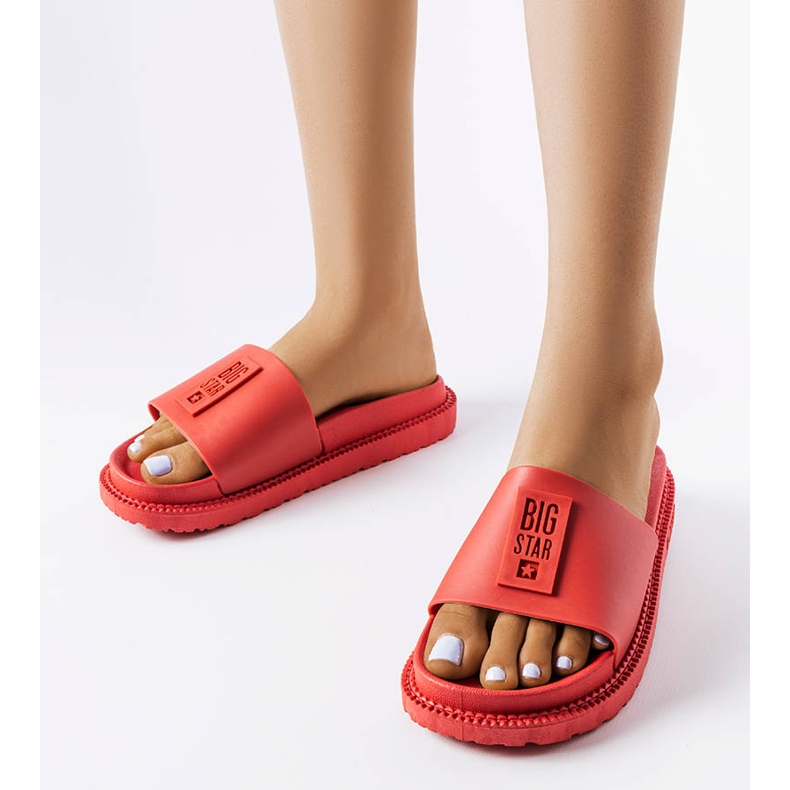 Rote Big Star-Hausschuhe LL274430 1