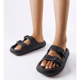 Schwarze Big Star Pantoletten LL274615 1