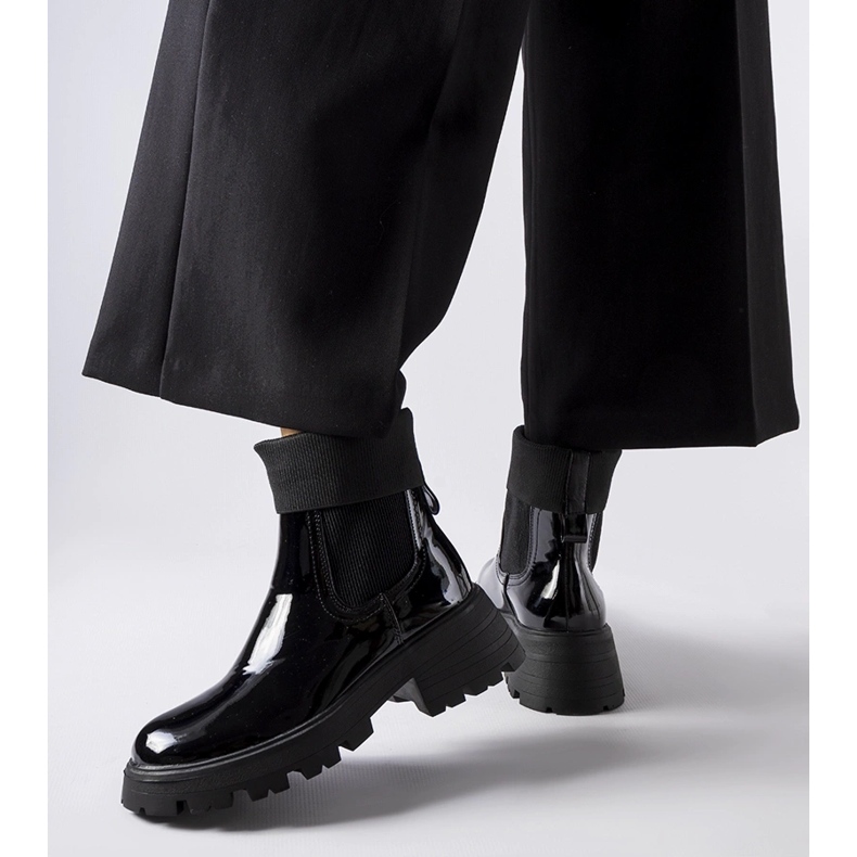 Schwarze Breolungi-Arbeiterstiefel zum Hineinschlüpfen 1