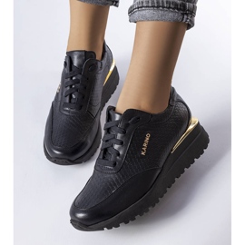 Sneakers Karino aus schwarzem Leder 1