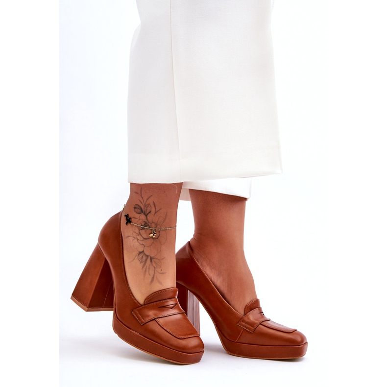 Sweet Shoes Kamelfarbene Alisa-Pumps mit hohem Absatz braun 2