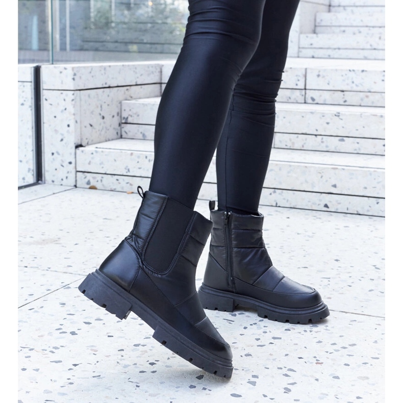 Schwarze isolierte Galvani-Schneestiefel 1