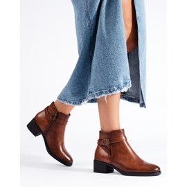 W. Potocki Potocki schwarze Damen-Stiefeletten mit hohen Absätzen braun 2