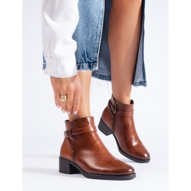 W. Potocki Potocki schwarze Damen-Stiefeletten mit hohen Absätzen braun 1