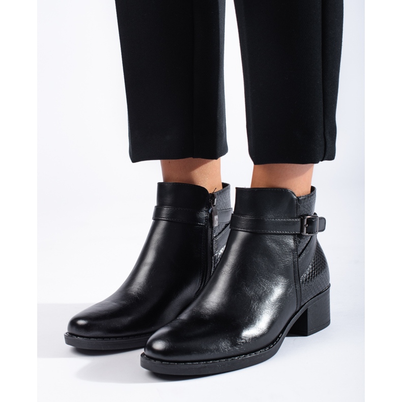 W. Potocki Potocki schwarze Damen-Stiefeletten mit hohen Absätzen 1
