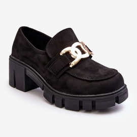 Vinceza Damenschuhe aus Wildleder mit Verzierung, schwarze Rullenes 1